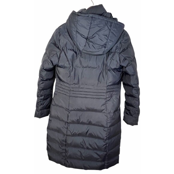 COLE HAAN LONG DOWN COAT JACKET WOMENS SMALL PETITE NAVY PARKA LONG JACKET - Picture 3 of 14